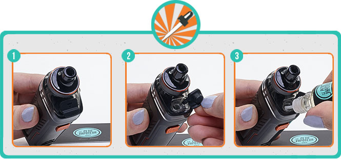 Remplissage du Pod Armour G Vaporesso